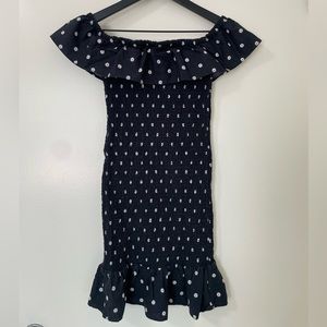 The Fifth Label Ruched Mini Dress - black with flower print